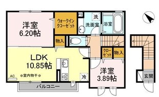 西葛西駅 徒歩25分 2階の物件間取画像